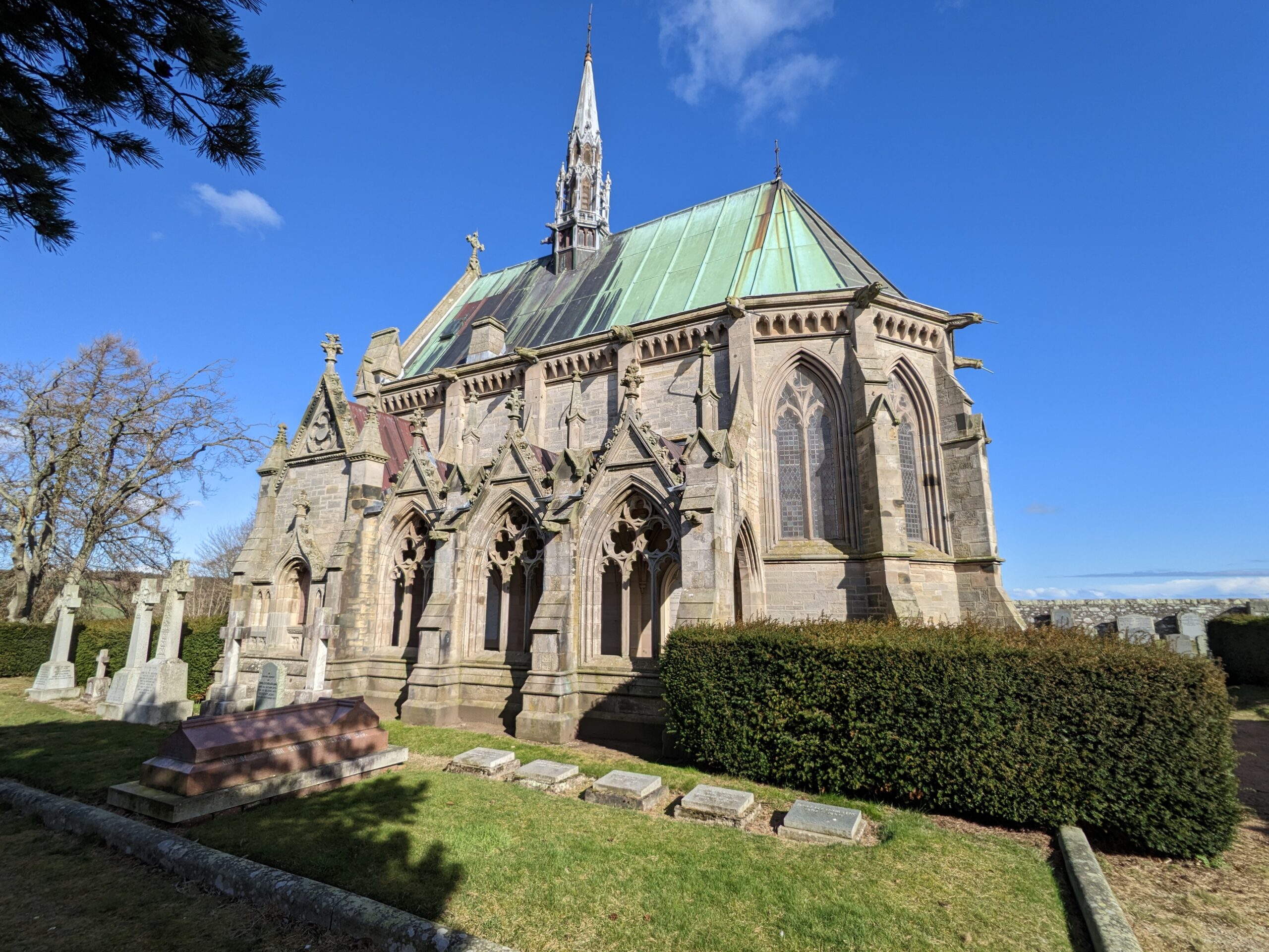 Vicarsford Cemetery Chapel, Drumoig. (Credit: B. Rhodes / University of St Andrews)