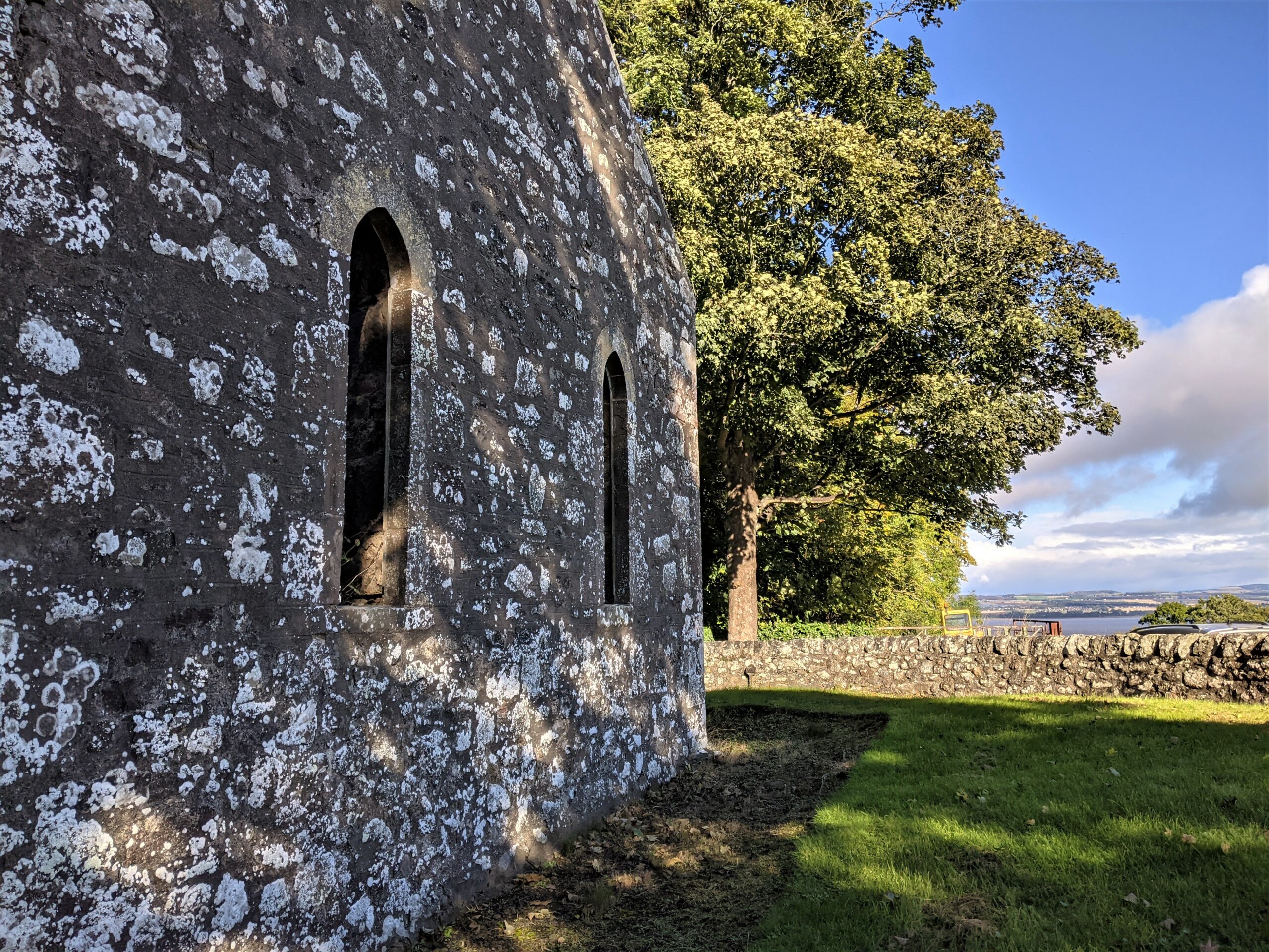 Former parish church, Flisk. The old church at Flisk closed in the 1970s. (Credit: B. Rhodes / University of St Andrews)